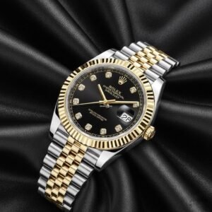 Oyster Perpetual Date Just Diamond 2Ton Gold Black